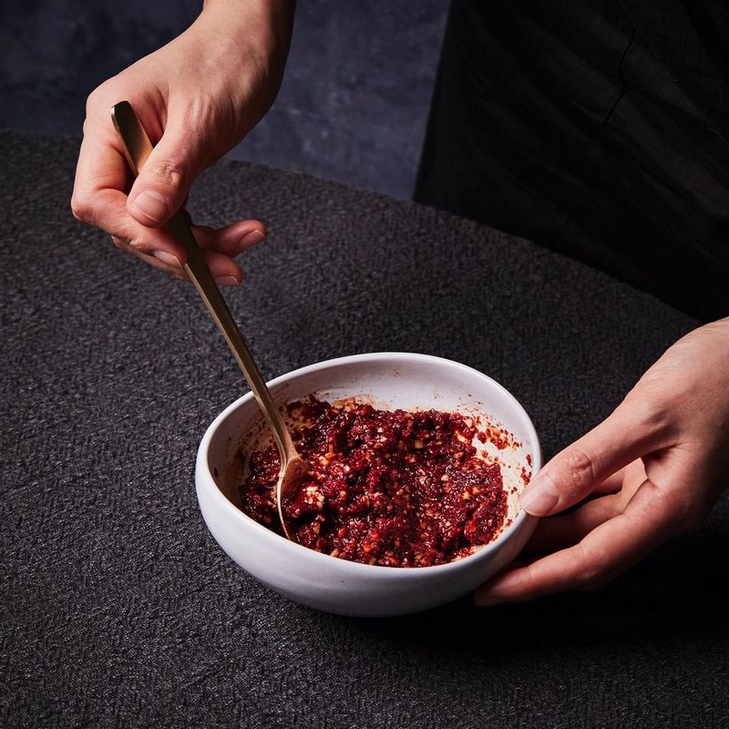 볼에 양념 재료를 넣고 섞어주세요.