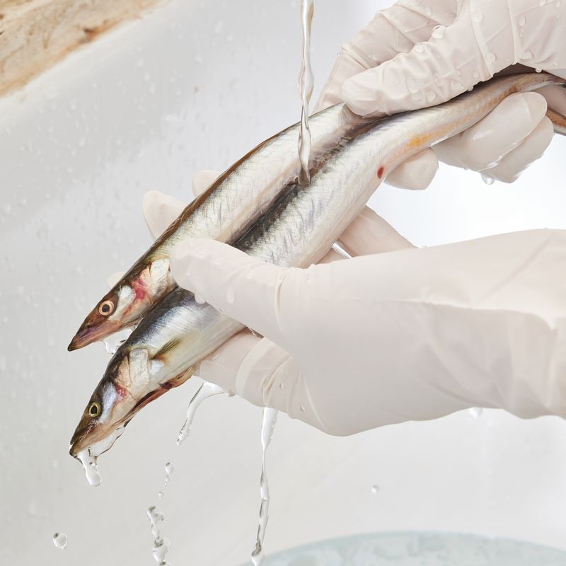 양미리를 내장을 제거하고 씻어서 소금으로 밑간을 해주세요.