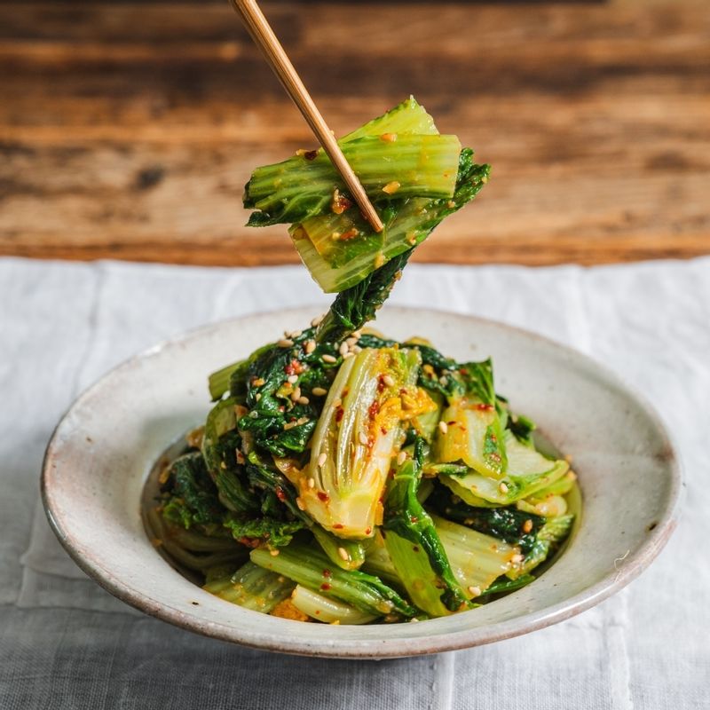 얼갈이, 반찬. 된장