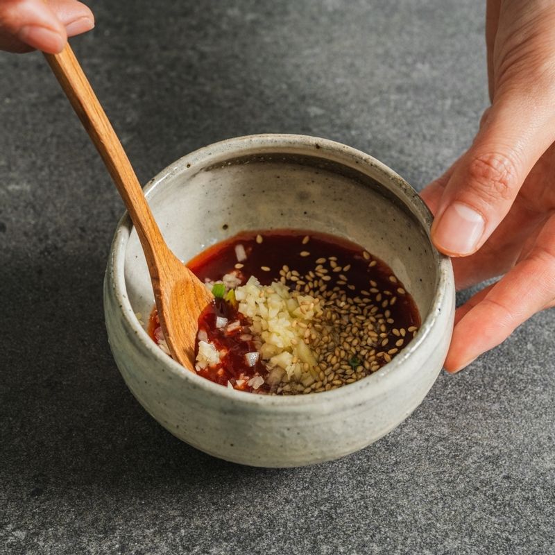 양념 재료를 볼에 넣어 섞어주세요.