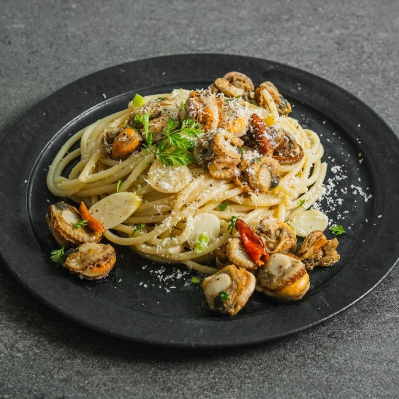 가리비, 파스타, 오일파스타