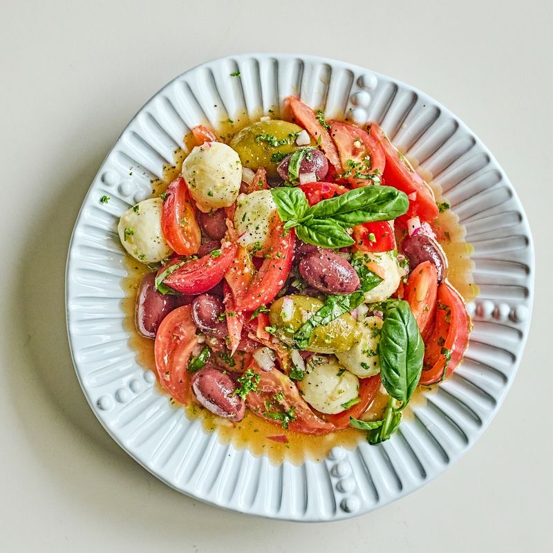 이탈리안 샐러드, 토마토 샐러드 레시피, 여름 샐러드 추천, 마리네이드 샐러드, 와인 안주