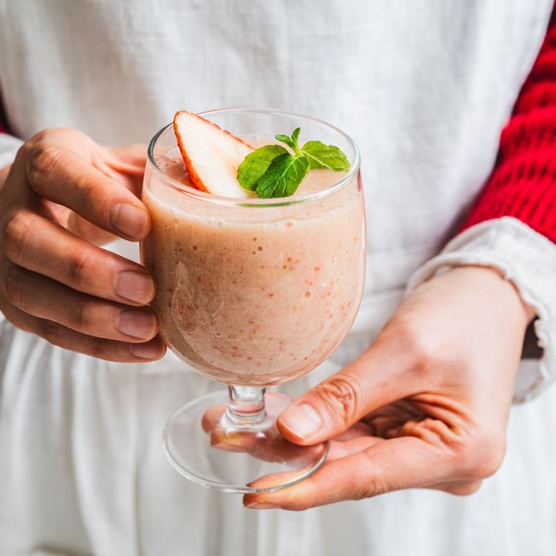 딸기바나나주스,과일주스,홈카페음료,간단주스,아침대용,아이간식