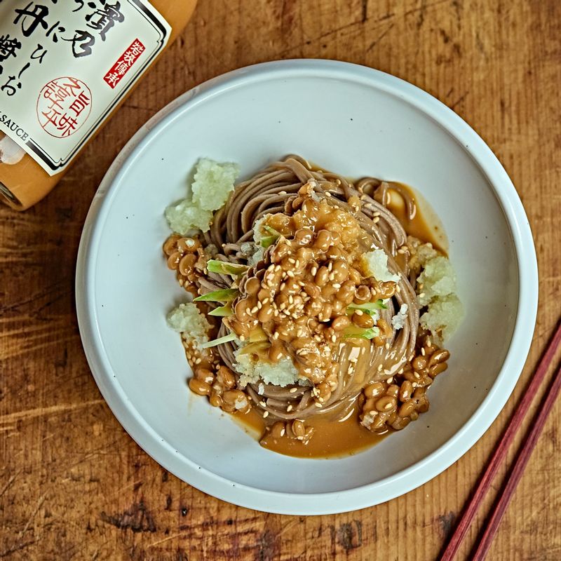 우니메밀국수, 낫또 국수, 우니낫또, 우니간장요리, 여름면요리, 30분요리, 초간단한그릇, 메밀소바, 저자극요리, 담백한면요리