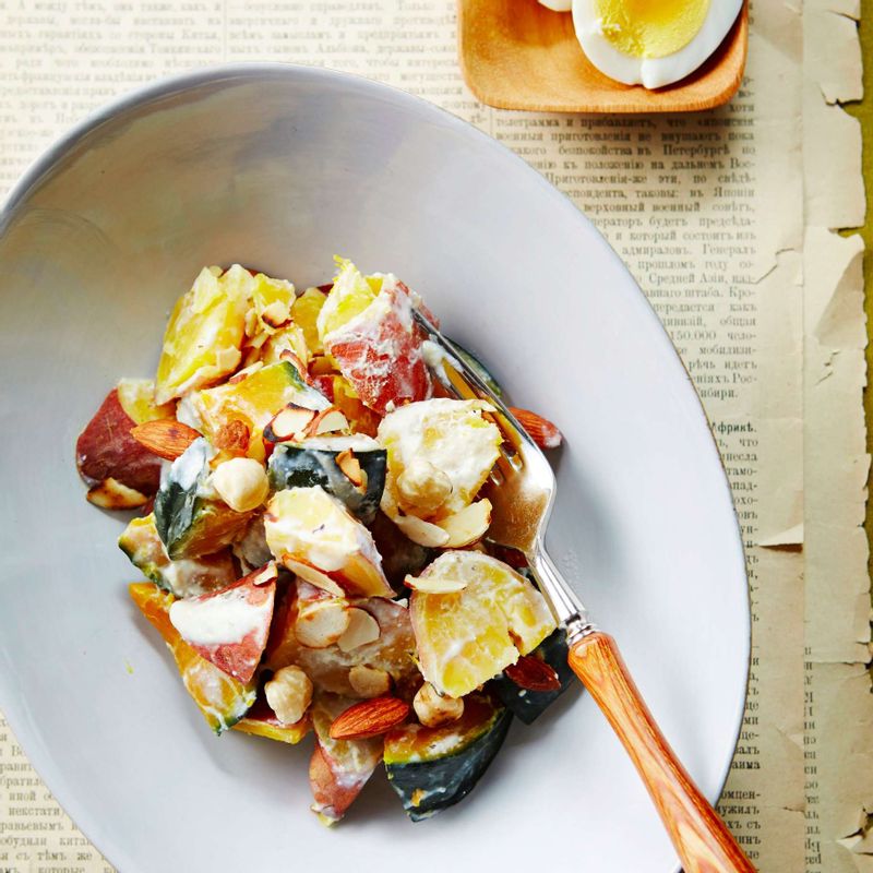 고구마단호박견과류 샐러드