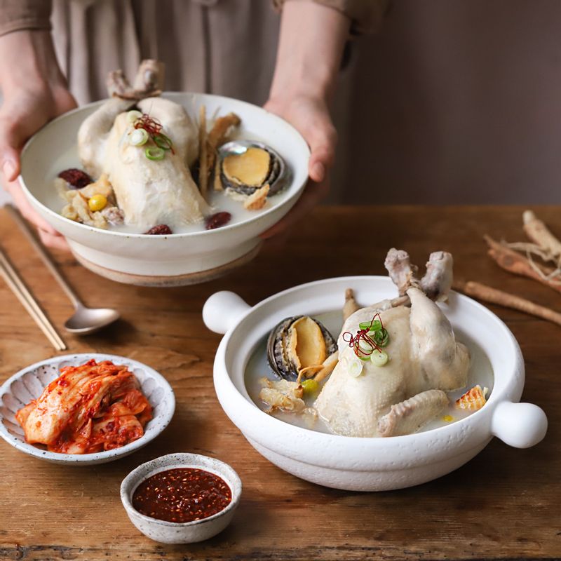 전복황태삼계탕