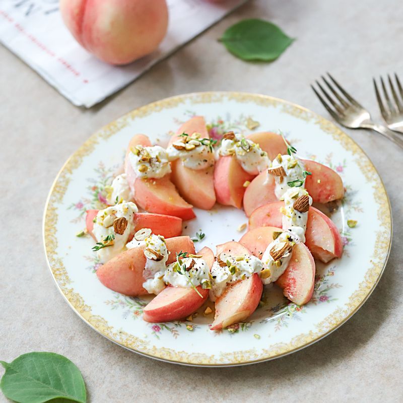 복숭아치즈카나페