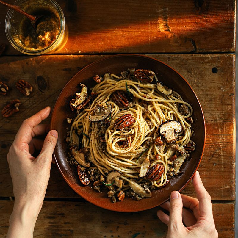 미국 피칸 페스토 파스타