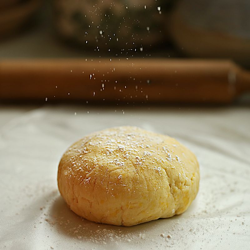 휴지 시켜둔 반죽을 꺼내 손으로 골고루 주물러 주세요.