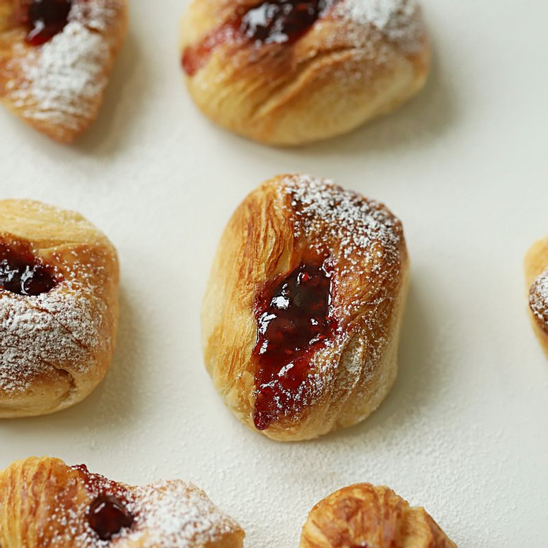 슈가파우더를 뿌려 완성해주세요.