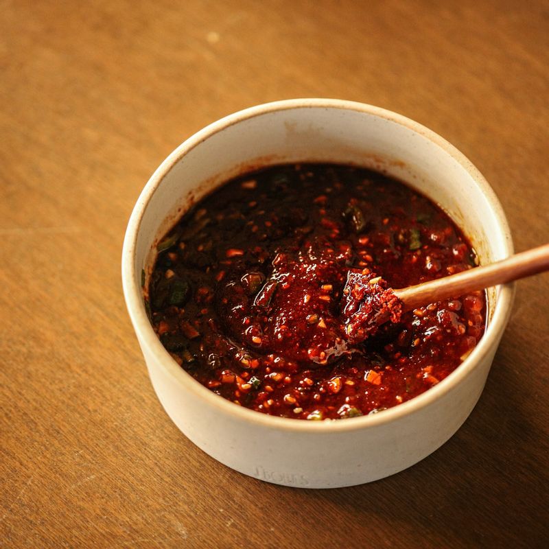 볼에 고추장 양념 재료를 모두 넣고 골고루 섞어 양념장을 만들어 주세요.