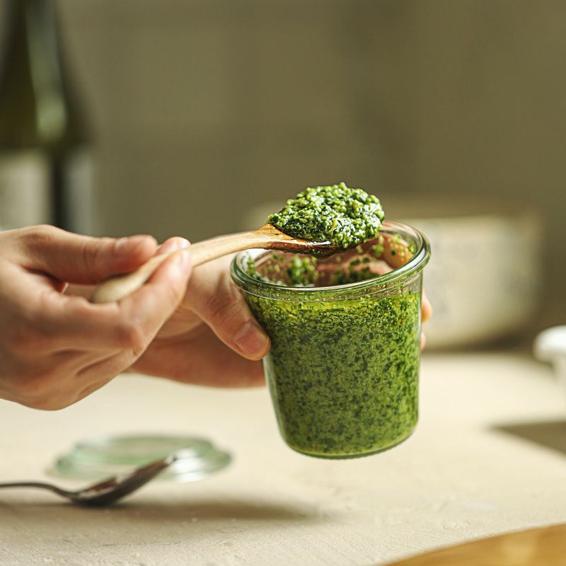 재료를 곱게 갈고 소금, 후춧가루로 간을 해 주세요.