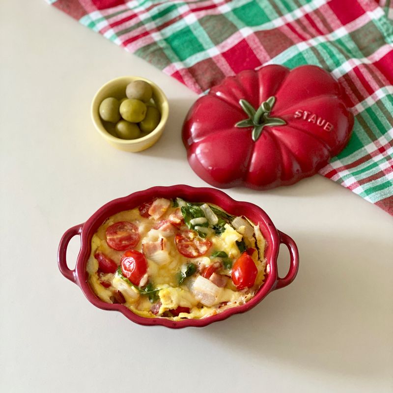 시금치 프리타타! 야채와 계란으로 가벼운 한끼 세팅해봤어요❤️ #시금치프리타타 #에그프리타타 #이태리계란찜 #이태리오믈렛 #시금치요리 #달걀요리 #프리타타