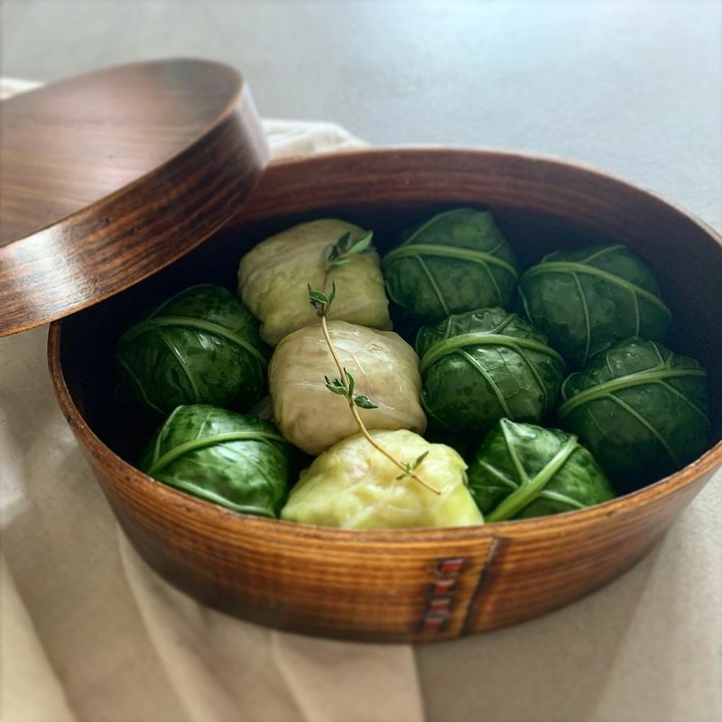 #케일쌈 #양배추쌈 #주먹밥