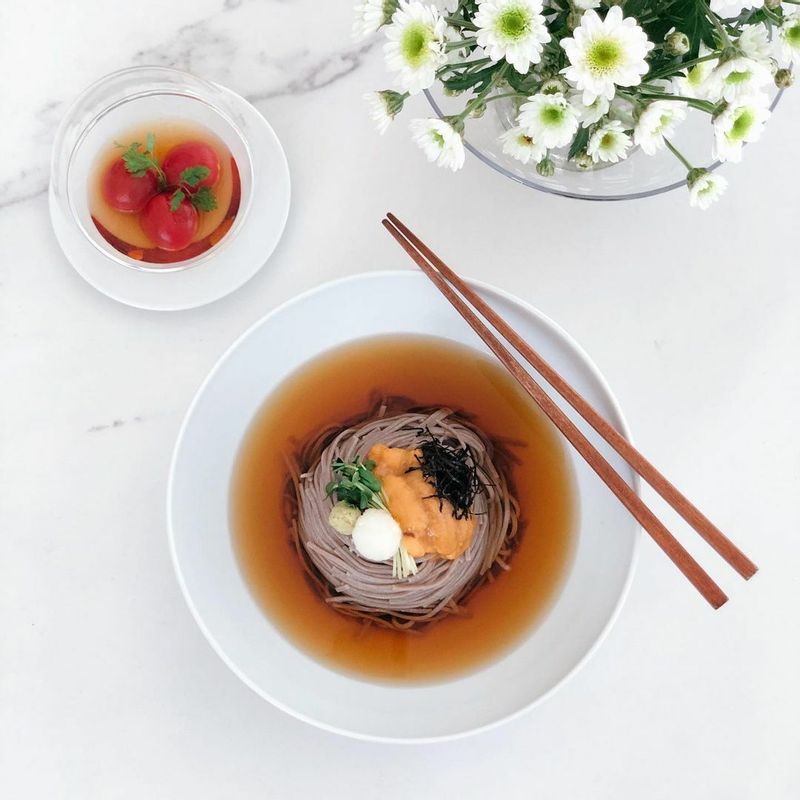 #우니소바 #성게알국수 #소라홈쿡