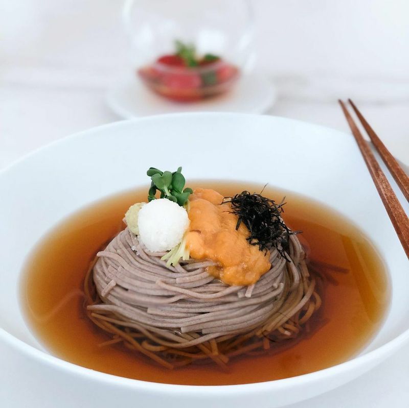 #우니소바 #성게알국수 #소라홈쿡