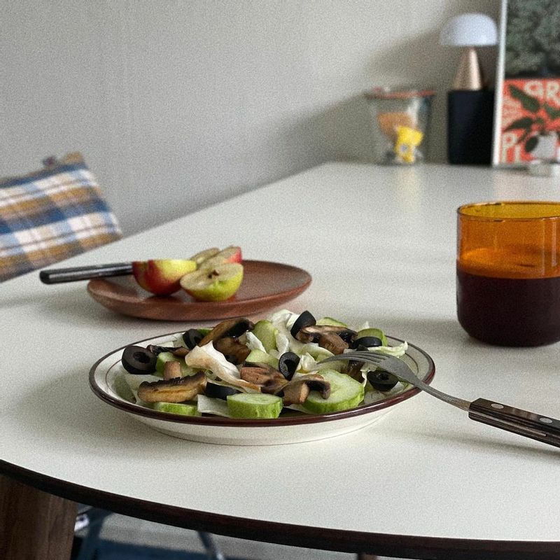 재택 점심, 구운버섯올리브샐러드- 발사믹식초+올리브유만 뿌려도 맛맛 미미 #버섯샐러드 #발사믹드레싱 #다이어트식단 #자취요리