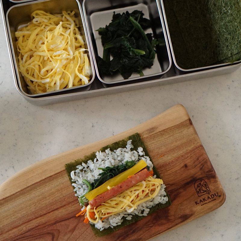 아들과 꼬마김밥을 만들어 먹어봤어용:)  #꼬마김밥 #감태김밥 #김밥