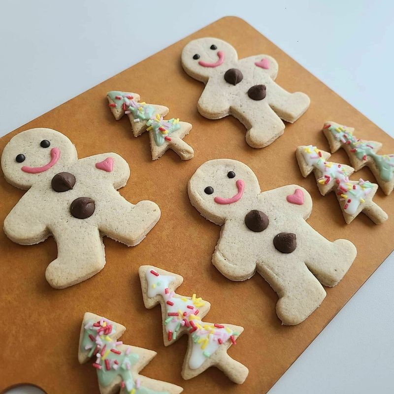 크리스마스 디저트, 진저 브래드 맨 &  트리  #아이싱쿠키 #홈쿠키 #쿠키맨 #크리스마스메뉴