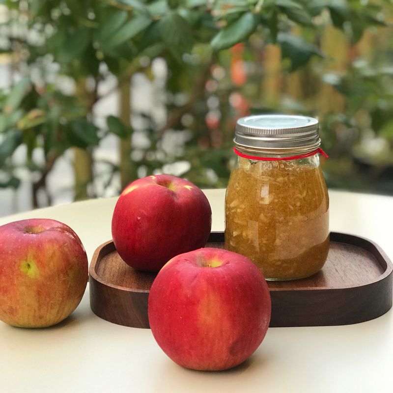 타히티 바닐라 빈을 넣은 사과잼🍎 ,   #온더테이블 #사과 #사과잼