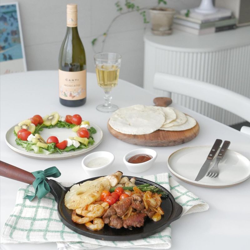 집에서 즐기는 멕시코 요리 :) #크리스마스홈파티 #홈파티 #파히타 #와인안주 #멕시코요리