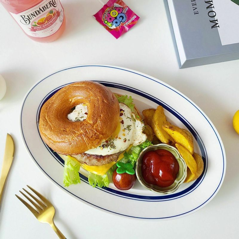 담백한 쌀두부베이글로 만든 샌드위치와 햄버거의 그 중간즈음 🎶