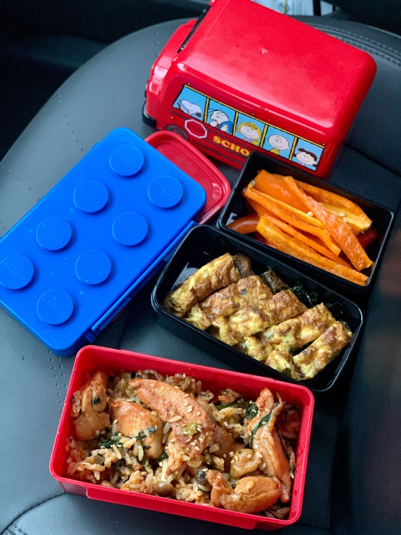 닭갈비볶음밥, 계란말이, 파프리카  #닭갈비볶음밥 #계란말이 #파프리카 #도시락